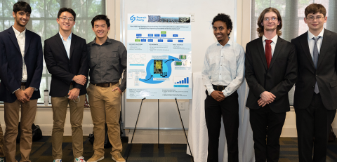 The Search Party team during their poster presentation.